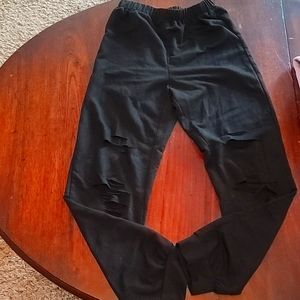 Girls Pre-Ripped Sweatpants